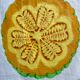 Vintage Zucchi tea towel signed Ken Scott in linen