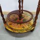 Meuble bar globe en bois sur roulette