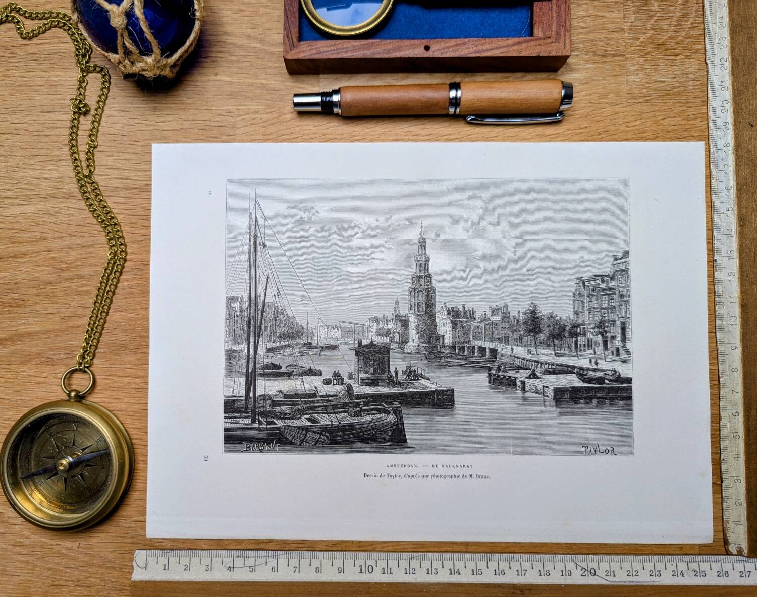 Printed in 1879, Amsterdam, the Kalkmarkt