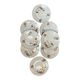 8 assiettes en porcelaine fleurie, fin XIXeme