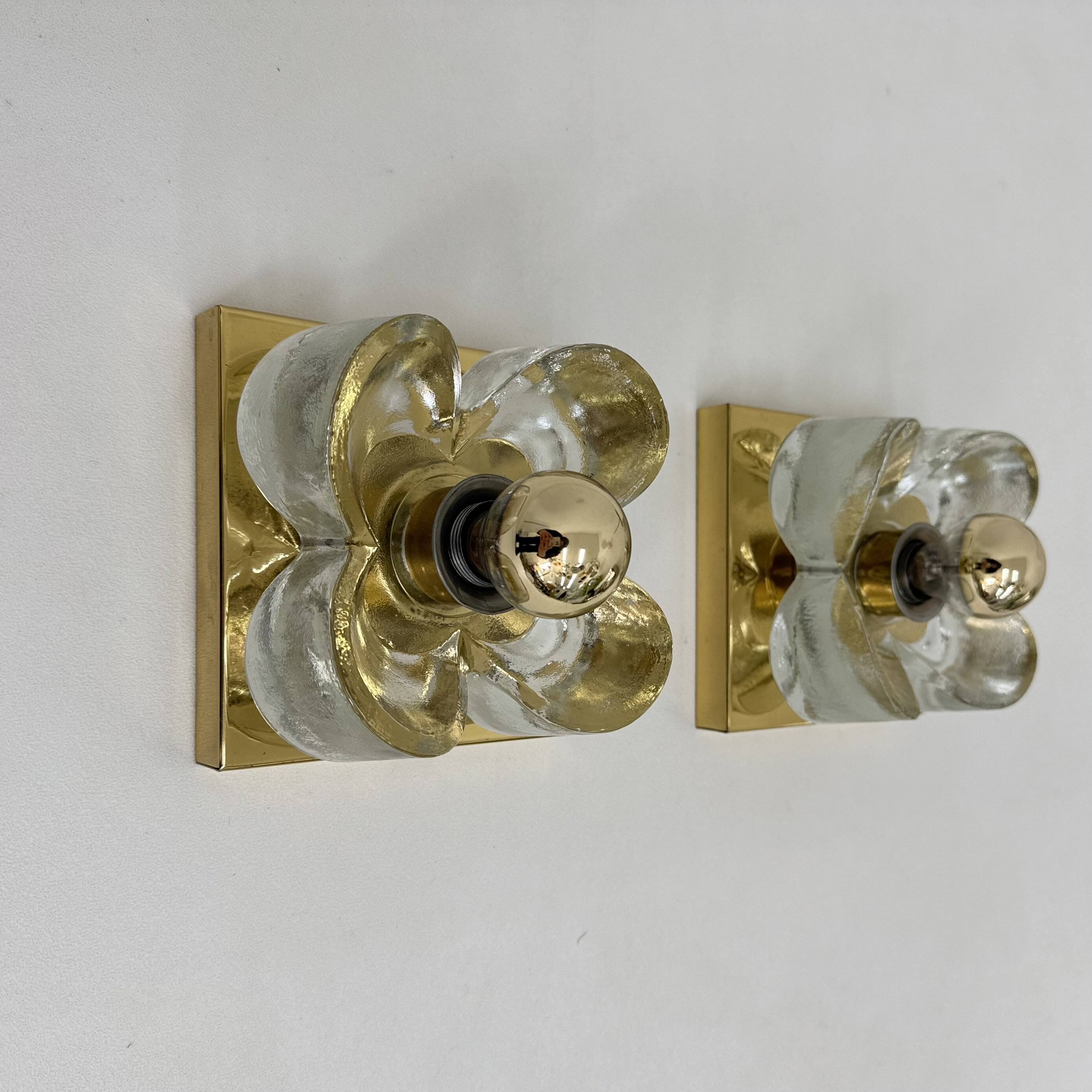 Paire d'appliques Sische Leuchten, années 1970