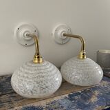 Pair of white vintage sconces