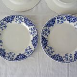 8 assiettes 160223 gien fleurs bleues 4  plates  & 4 creuses