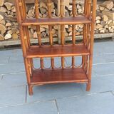 Vintage rattan shelf 4 levels – rattan bookcase