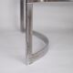 Coffee table published by Dassas, base in chromed steel and thick glass slab, France, 1963