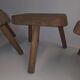 Set of 4 solid wood shepherd's stools