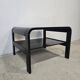 70s Bentwood Coffee Table with Glass Top – Mid Century Modern Black Si