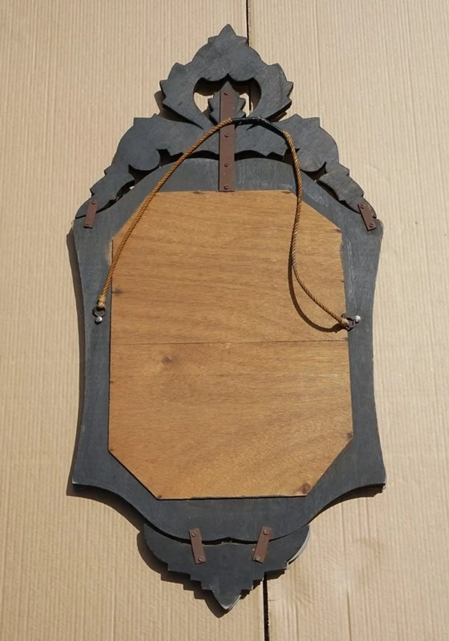 Antique Venetian Heart-Shaped Wall Mirror in Printed Glass, Italy, 1910s