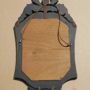 Antique Venetian Heart-Shaped Wall Mirror in Printed Glass, Italy, 1910s