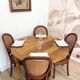 Half-moon console table convertible into a round table - 19th century