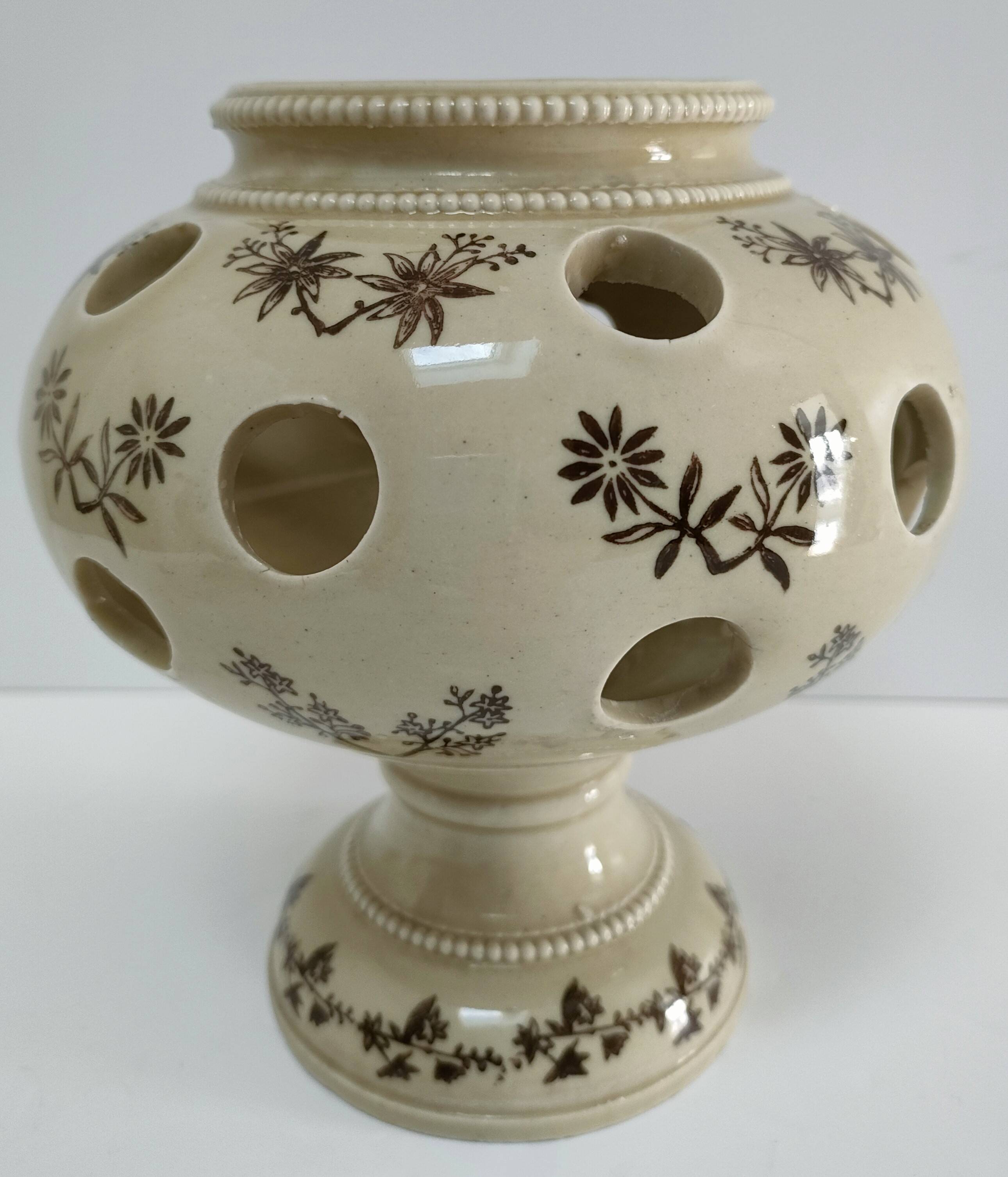 Three Saint-Uze ceramic tealight candle holders, early 20th century