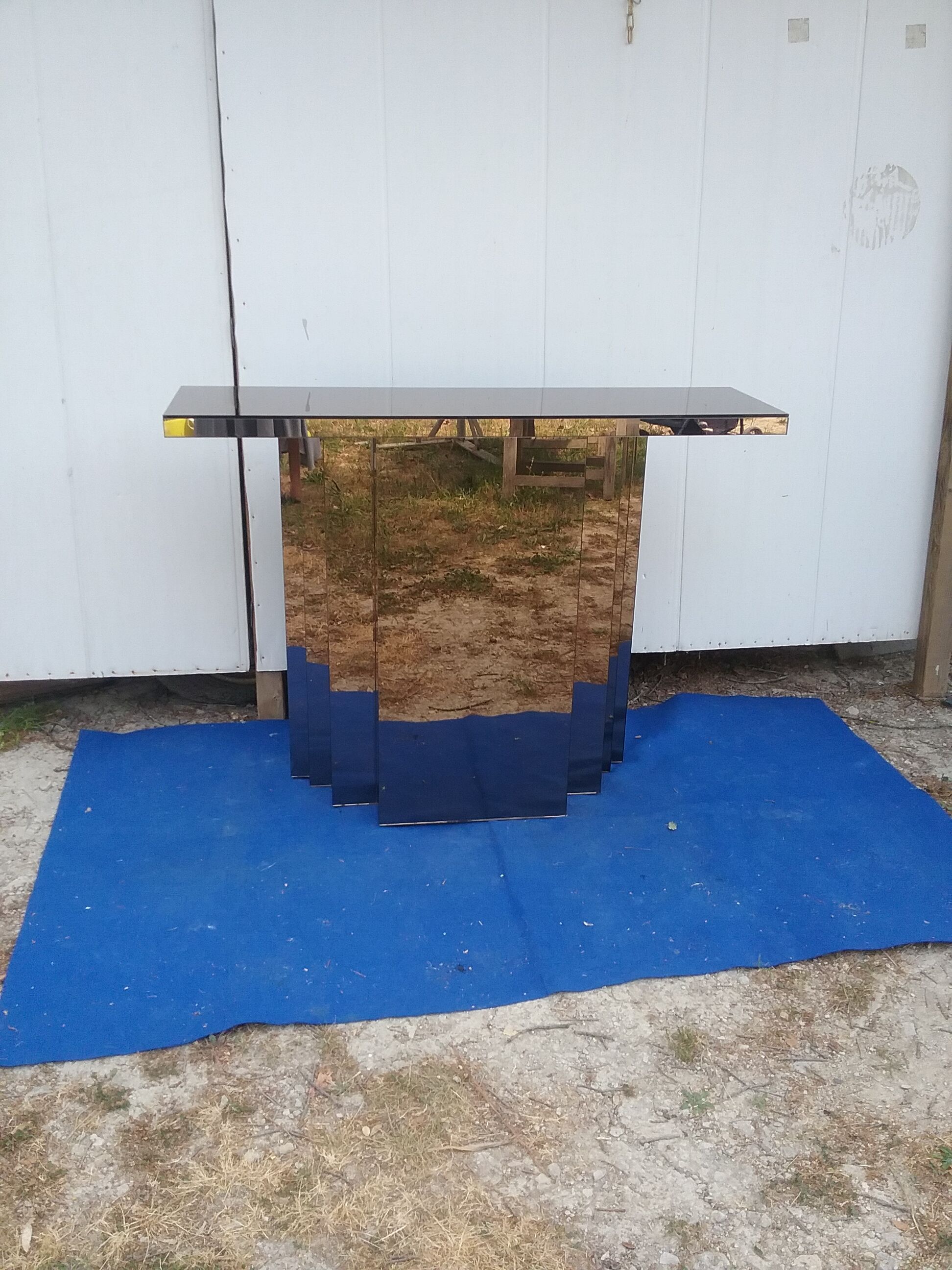 Vintage mirrored console