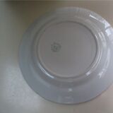 Old round dish Moulin des loups Orchies green tiles