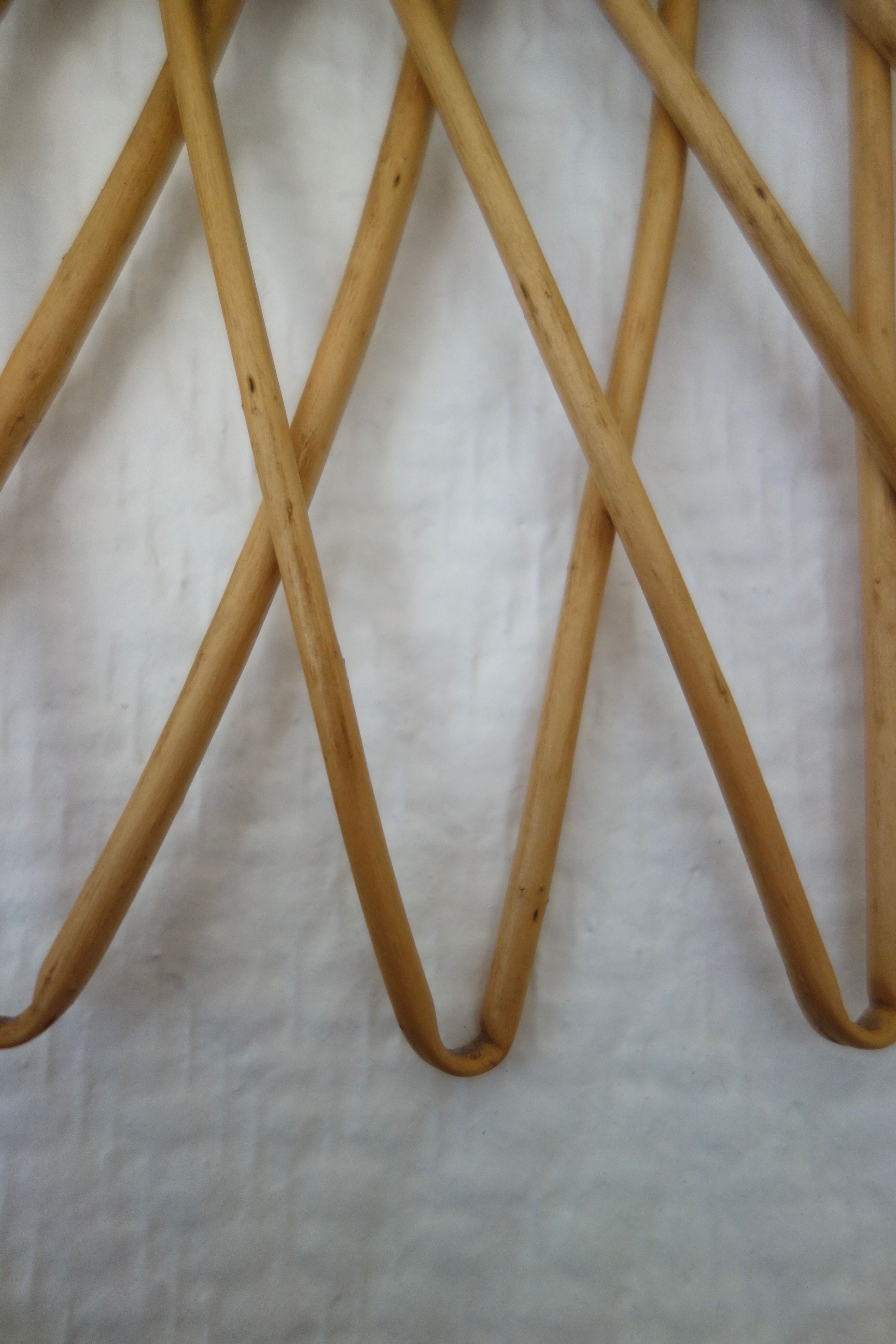 Rattan sun mirror 60s diameter 50cm