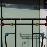 1960s wall-mounted coat rack with colored balls