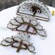 Paire de grandes appliques en laiton et cristal c. 1940s (57 cm)