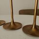 Set of 6 Scandinavian brass candle holders from the 1960s.