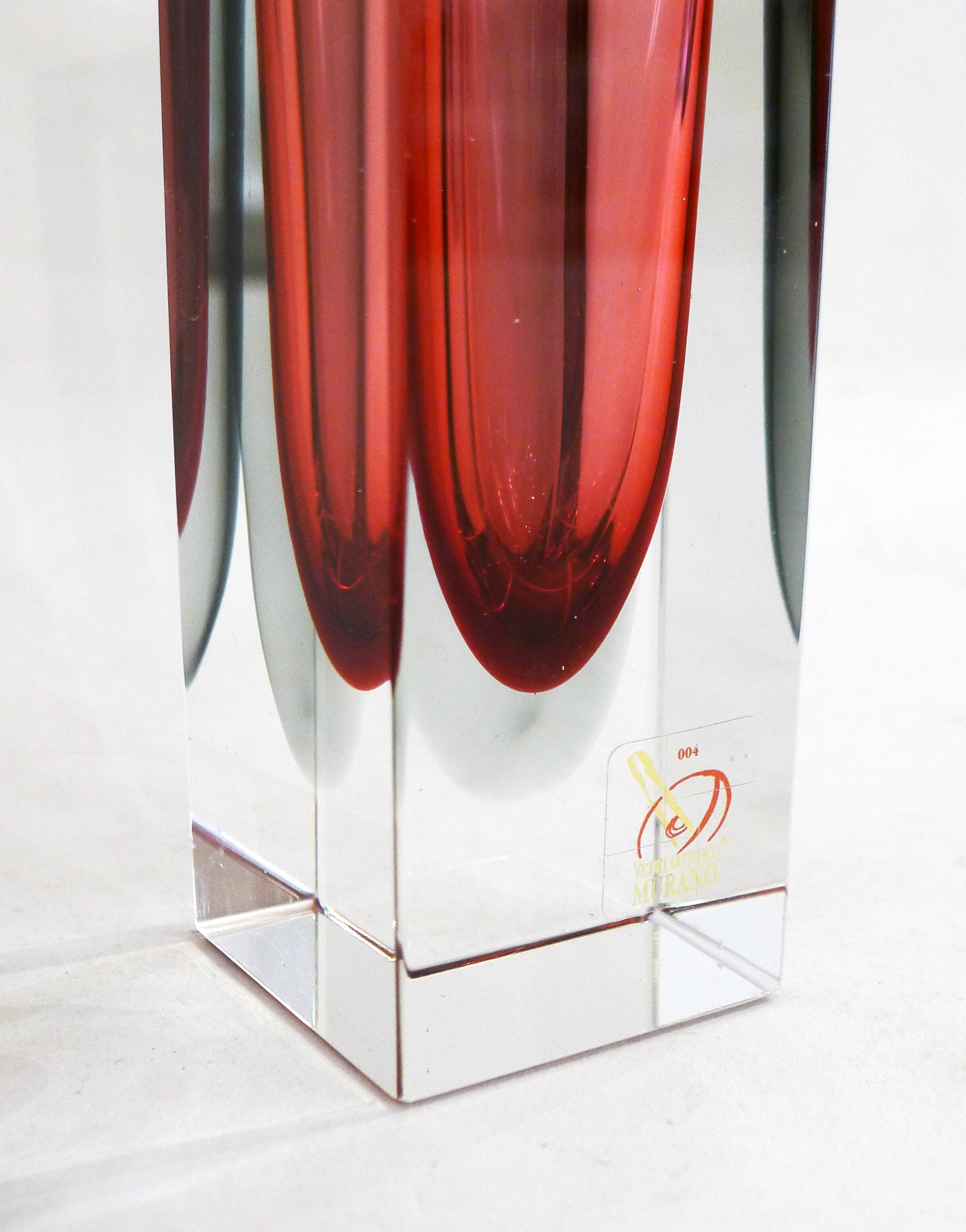 Sommerso Murano vase