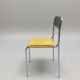 Vintage tubular chair in chrome, skai and yellow velvet, 1970s.