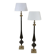 Pair of Floor Lamps in Black and Gold, The Netherlands — 1990s
