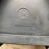 Pair of antique chairs stamp design henri massonnet black plastic 80's
