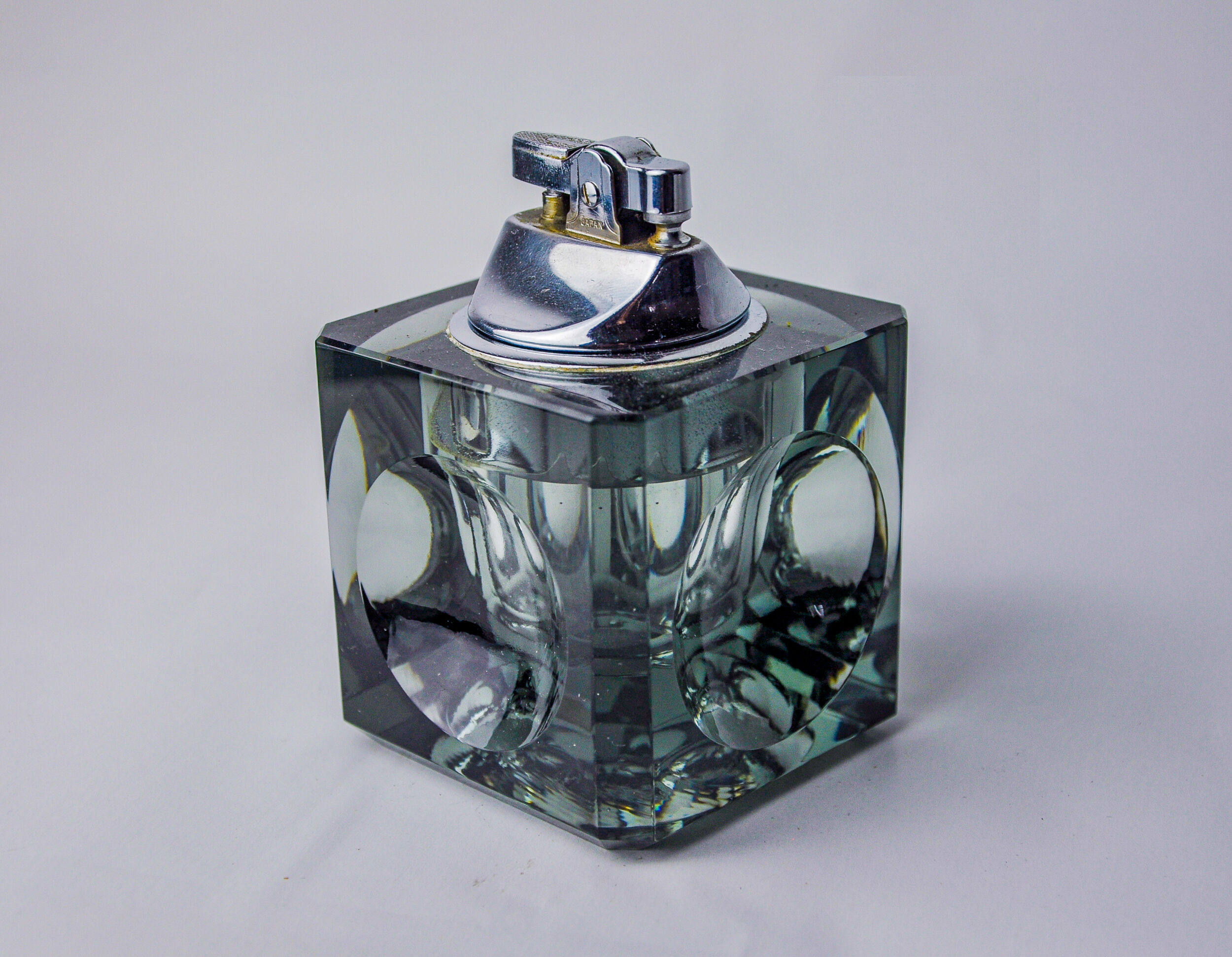 Black ice lighter by Antonio Imperatore, murano glass, Italy, 1970