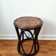 Tabouret/Sellette en rotin et cannage vintage - Années '60/'70