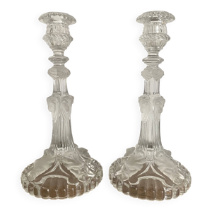 Paire de bougeoirs en