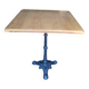 Vintage bistro gueridon table 65/65 cm wood and cast iron