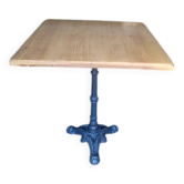Vintage bistro gueridon table 65/65 cm wood and cast iron