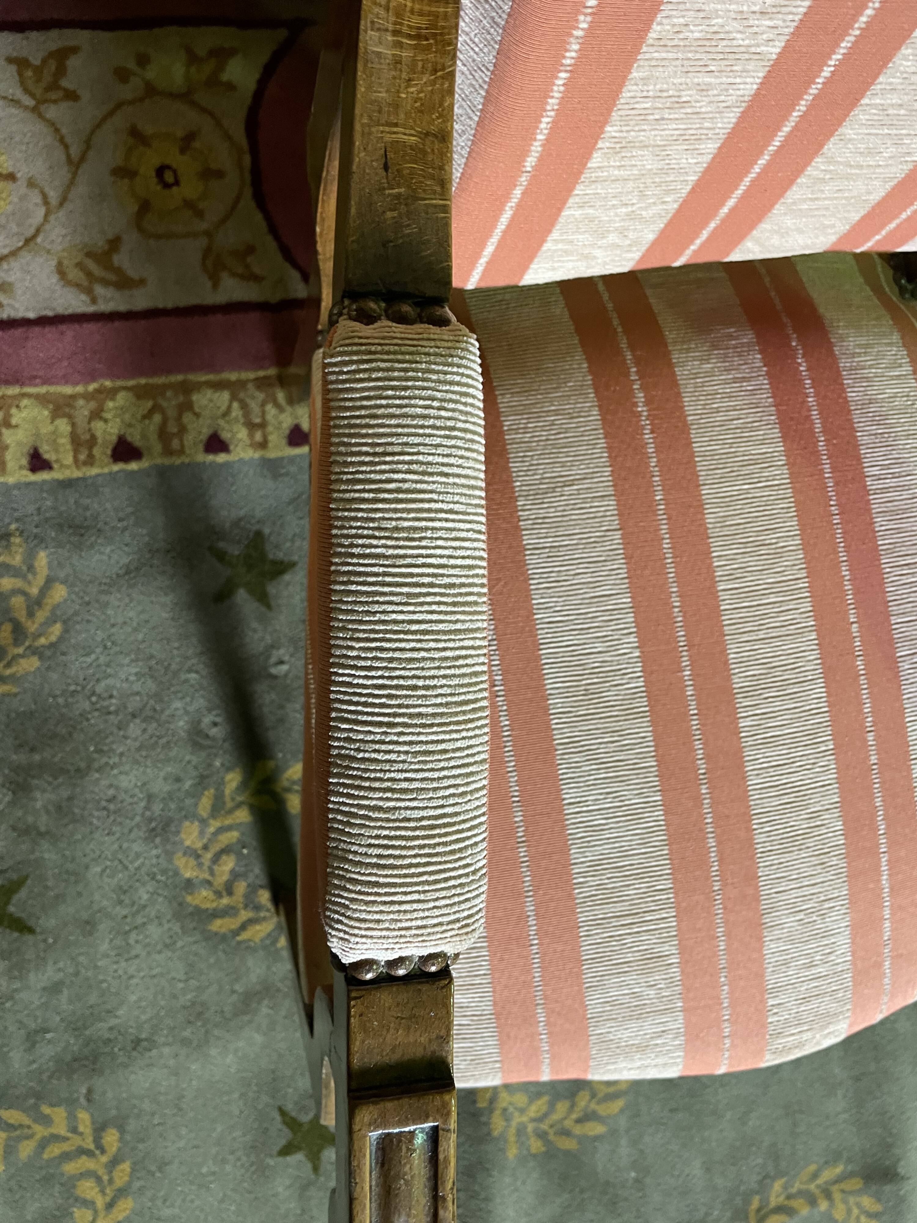 Voltaire walnut armchair