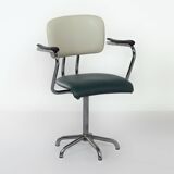 Industrial office chair with armrests by toon de wit for de wit, 1950s | gr