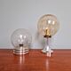 Amber Glass Table Lamp, Space Age Style, 1970s