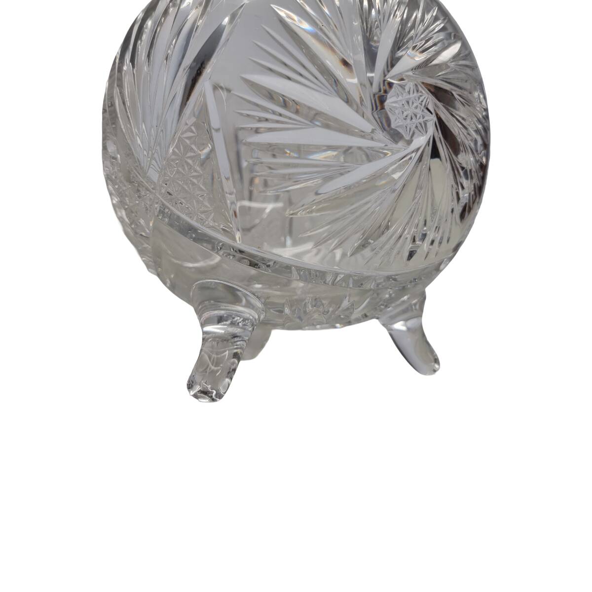 Cut crystal ball vase, 2nd half 1900s