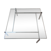 Table basse en verre de Poul Kjaerholm modèle PK61, Danemark 1960