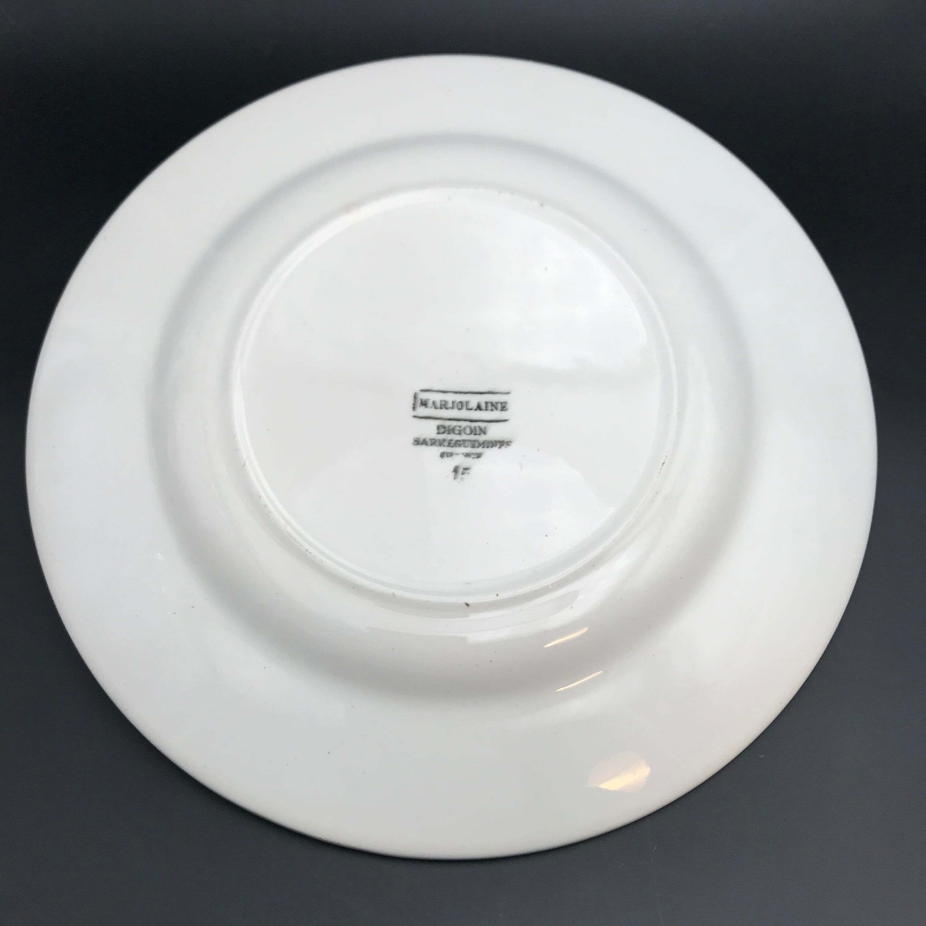 Set of 6 vintage flat plates Digoin décor Marjolaine