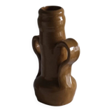 Primitive bud vase candle holder | 1970s