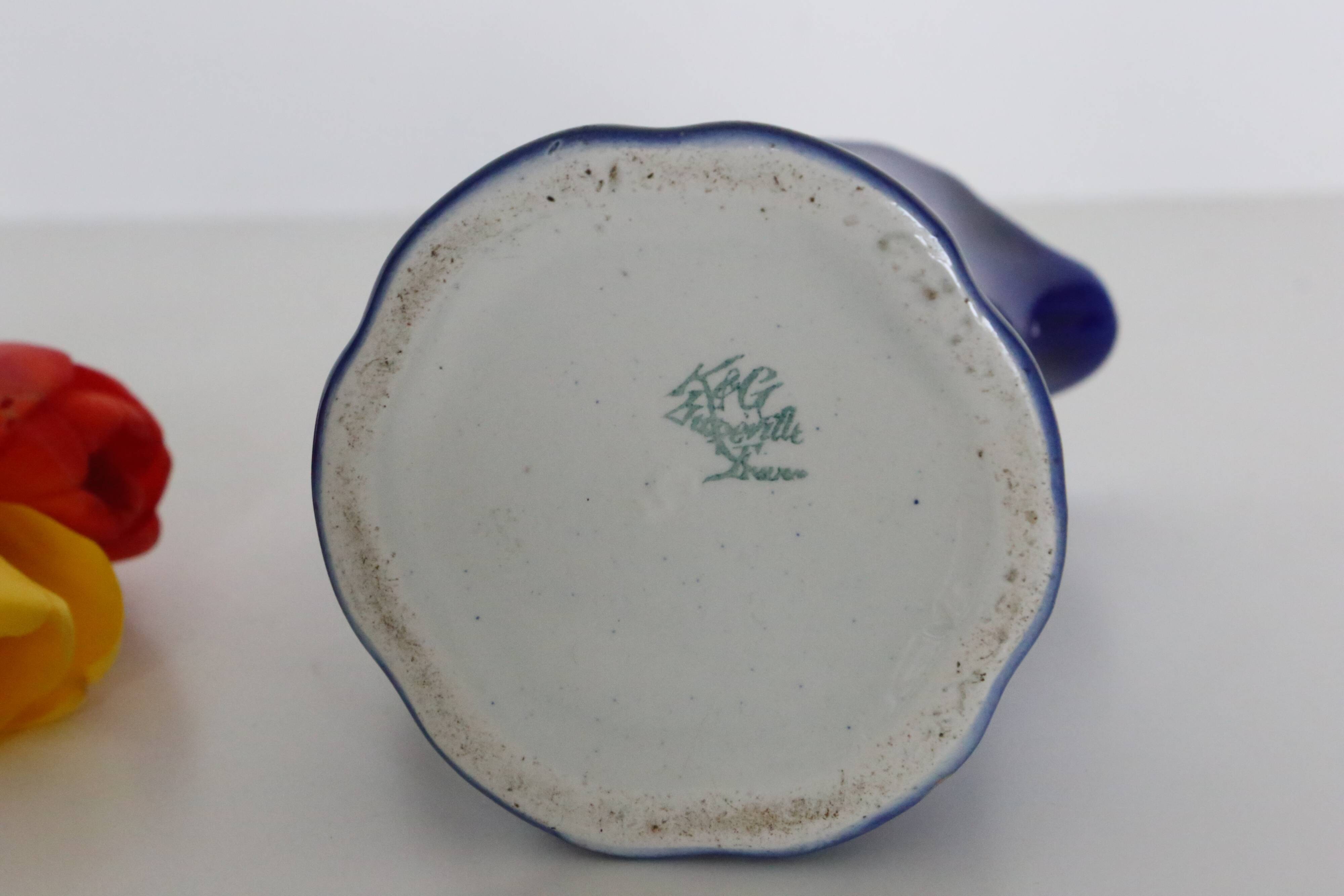 Antique pitcher Luneville Keller and Guerin