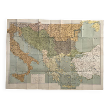 Map of the Balkan Peninsula from the 1940s