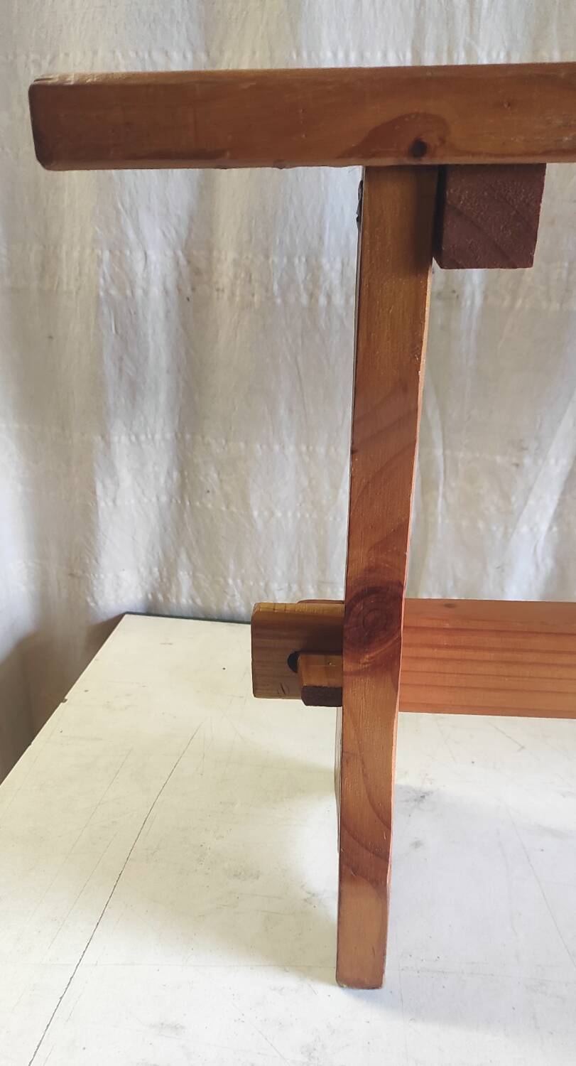 Solid wood bench - mid 20th century