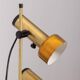 Lampadaire vintage années 70 en laiton doré à deux lumières design italien