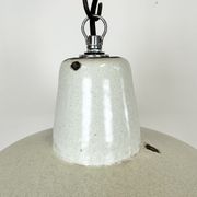 Industrial White Enamel Factory Pendant Lamp from Zaos, 1960s