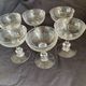 6  Coupes à champagne art déco cristal.
