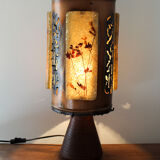 Accolay lamp with copper and resin shade