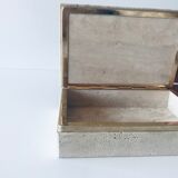 Travertine and brass box