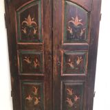Ancienne double porte bois peint