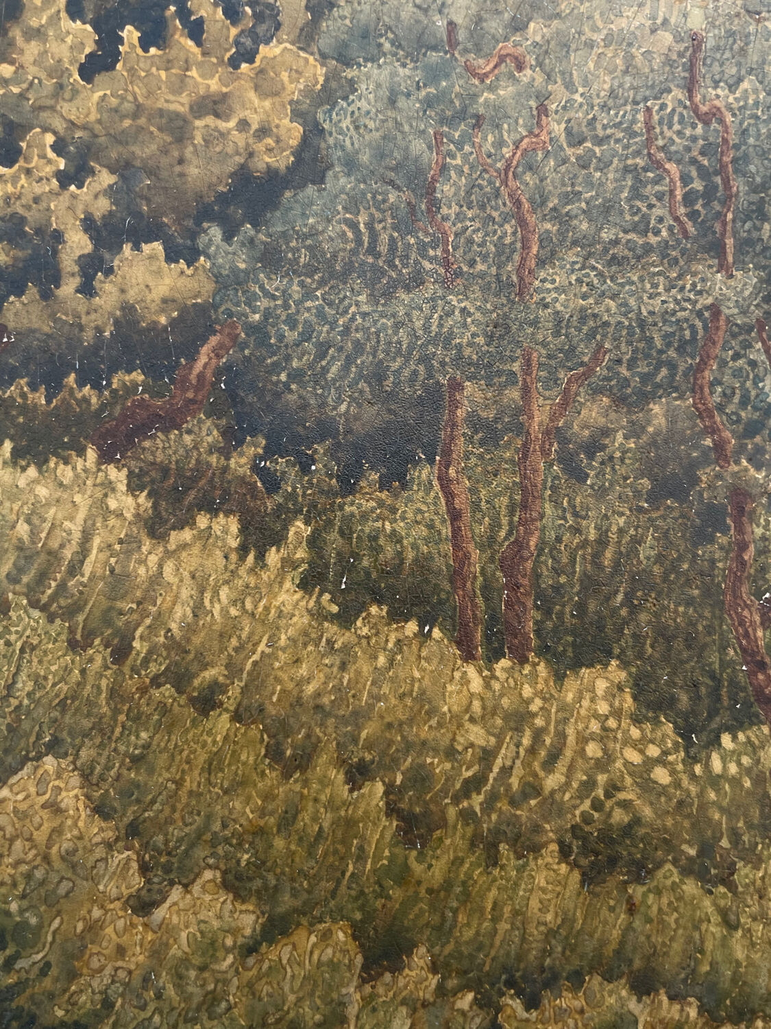 Old painting table Vieux Mâs at the Aire Saint-Michel E.Duru 1951