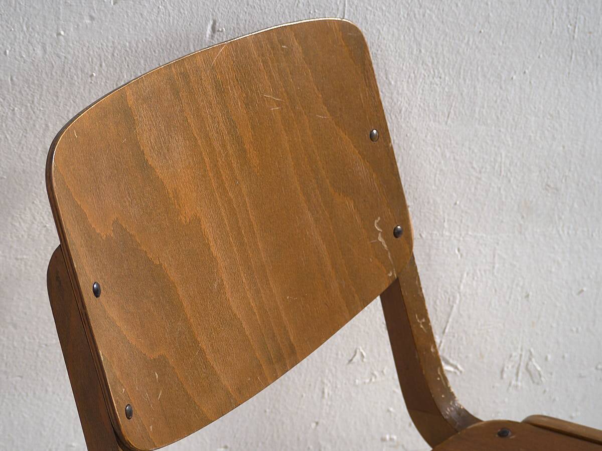 Vintage Thonet Dining Chairs (c.1950). Set of 6 pieces