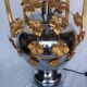 Chrome and gilded metal lamp ep 1970 hollywood regency / neoclassical