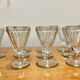 Set of 10 vintage glass crystal glasses